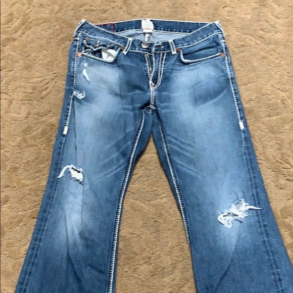 true religion mens ripped jeans